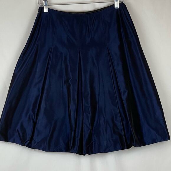 Talbots Sapphire Blue Pleated Party Event Balloon Hemline Skirt NWOT Size 6 - Picture 4 of 11